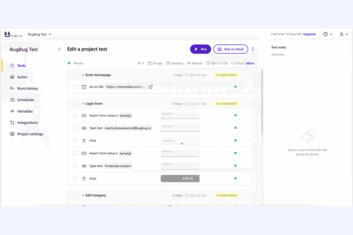 BugBug screenshot