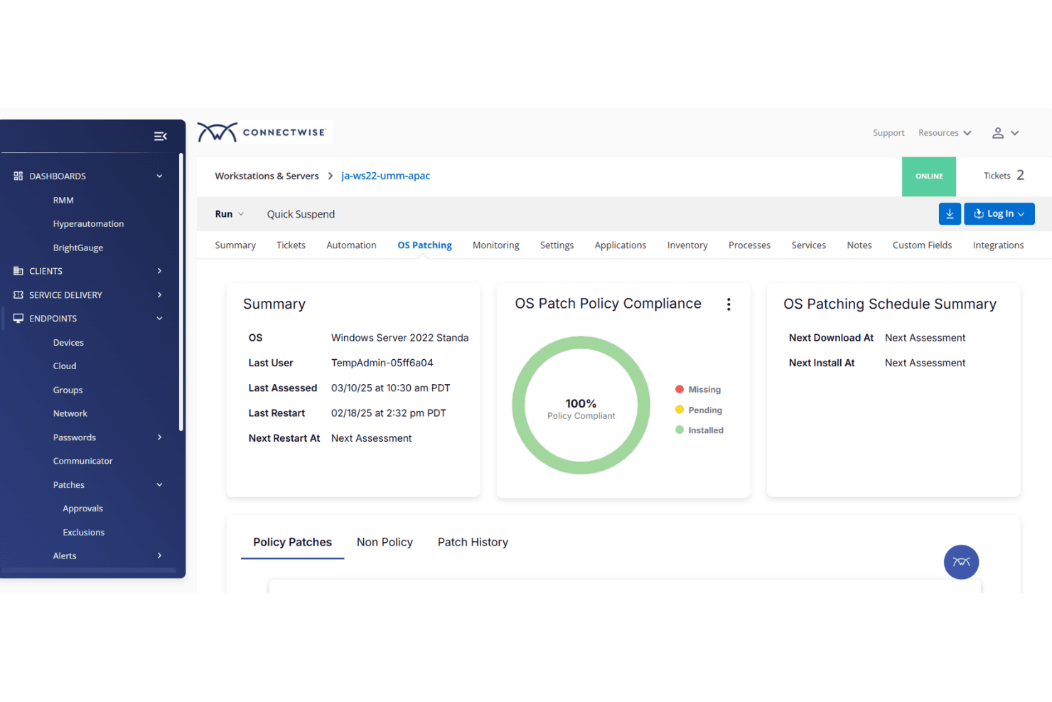 ConnectWise screenshot