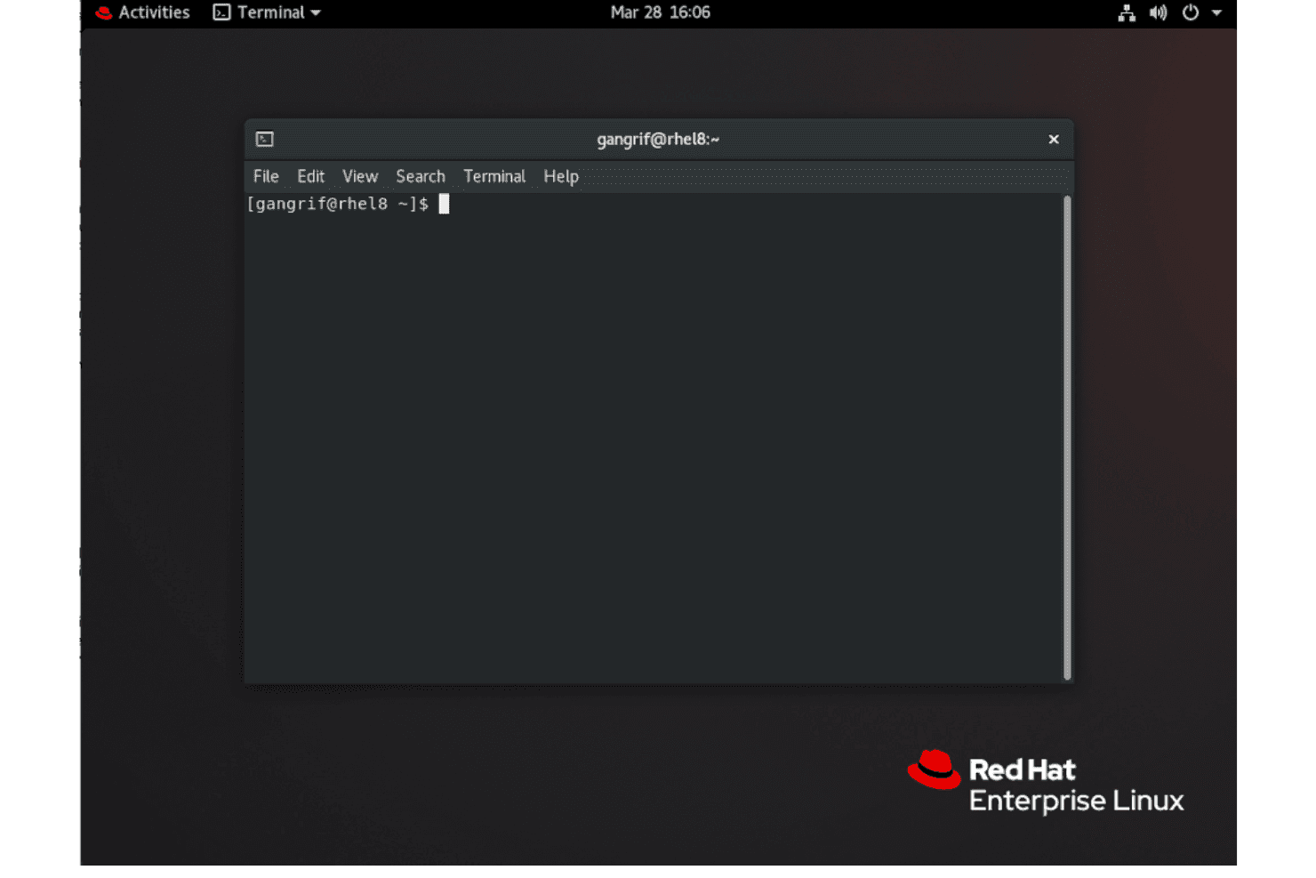 Red Hat Linux screenshot