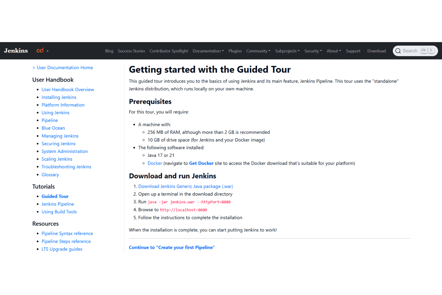 Jenkins screenshot