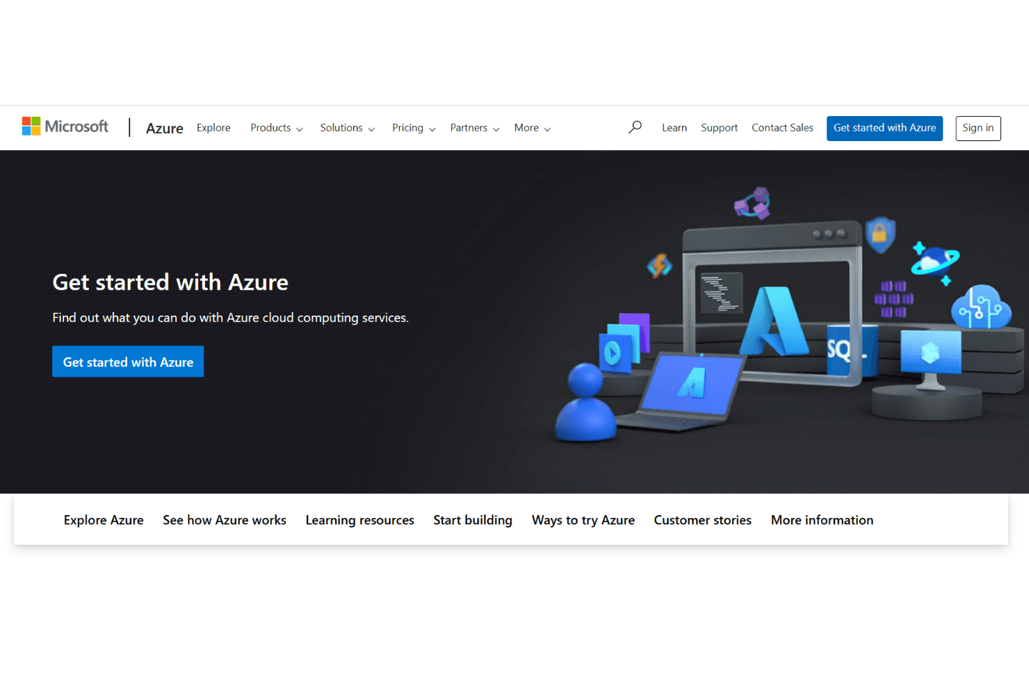 Microsoft Azure screenshot
