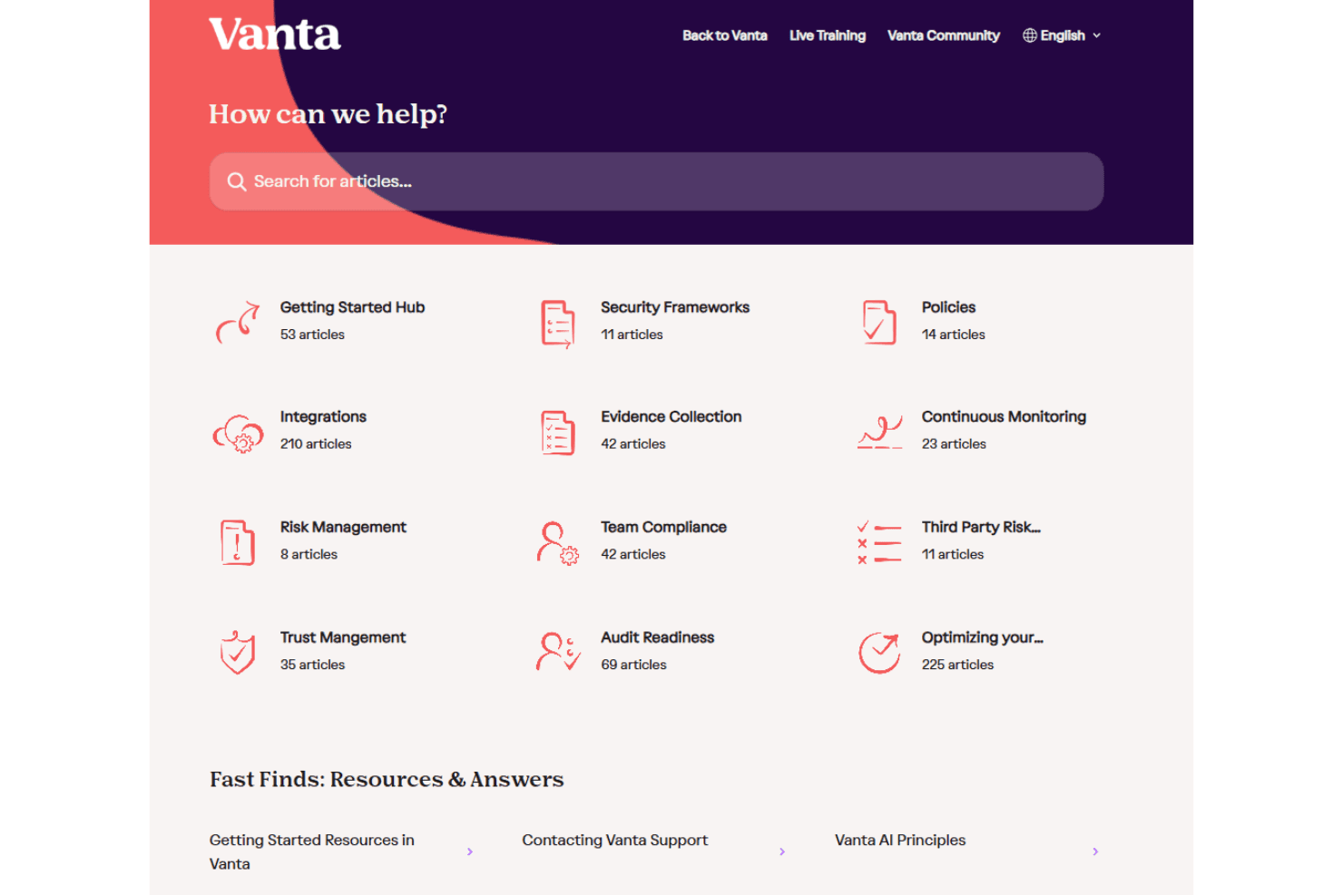 Vanta screenshot