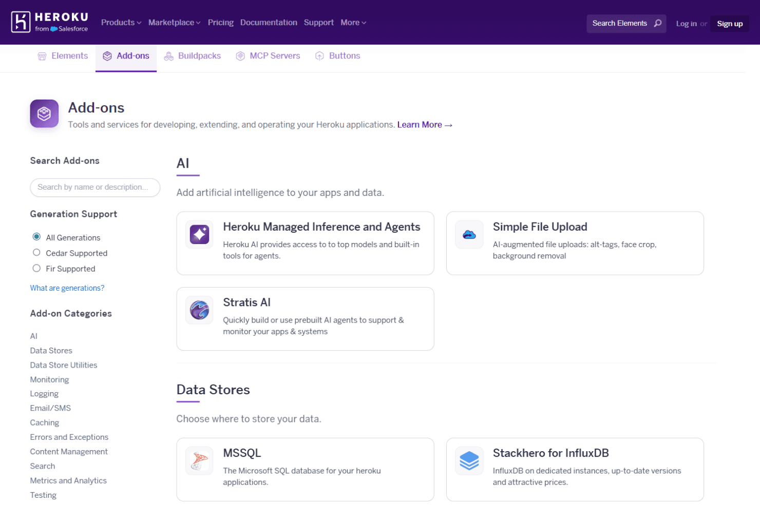 Heroku screenshot