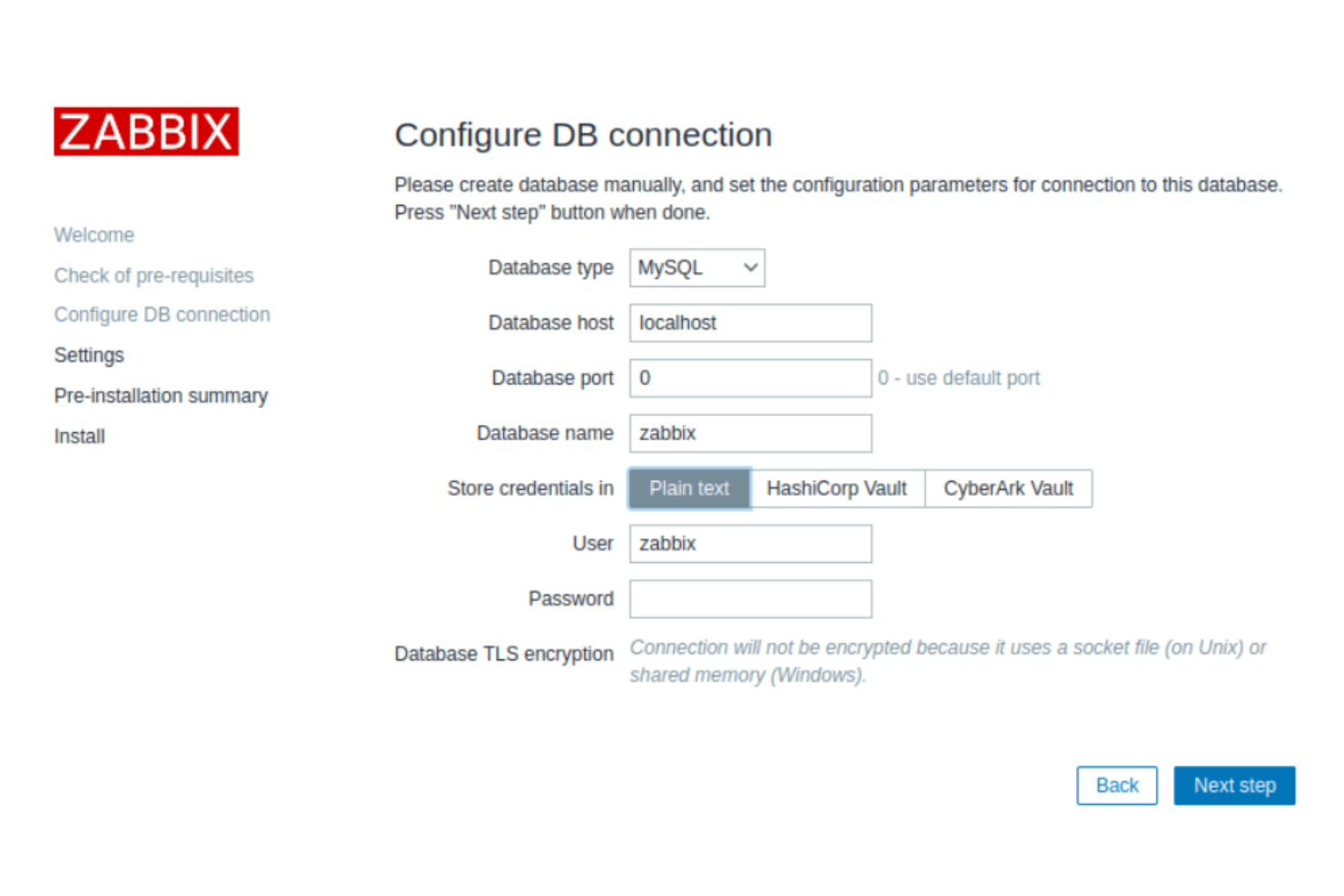 Zabbix screenshot