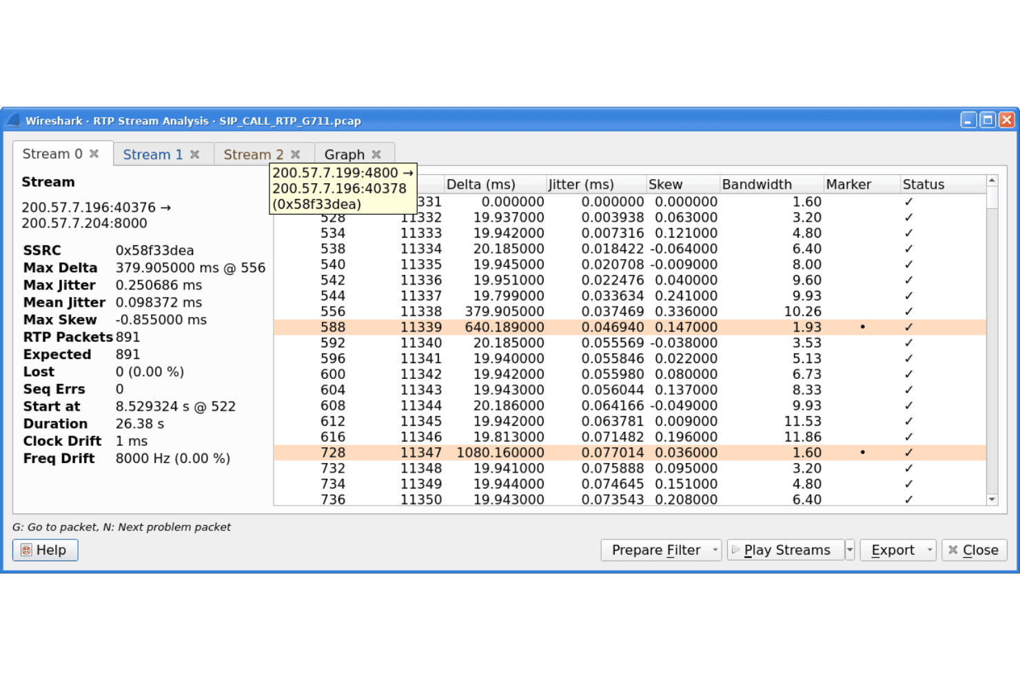 Wireshark screenshot