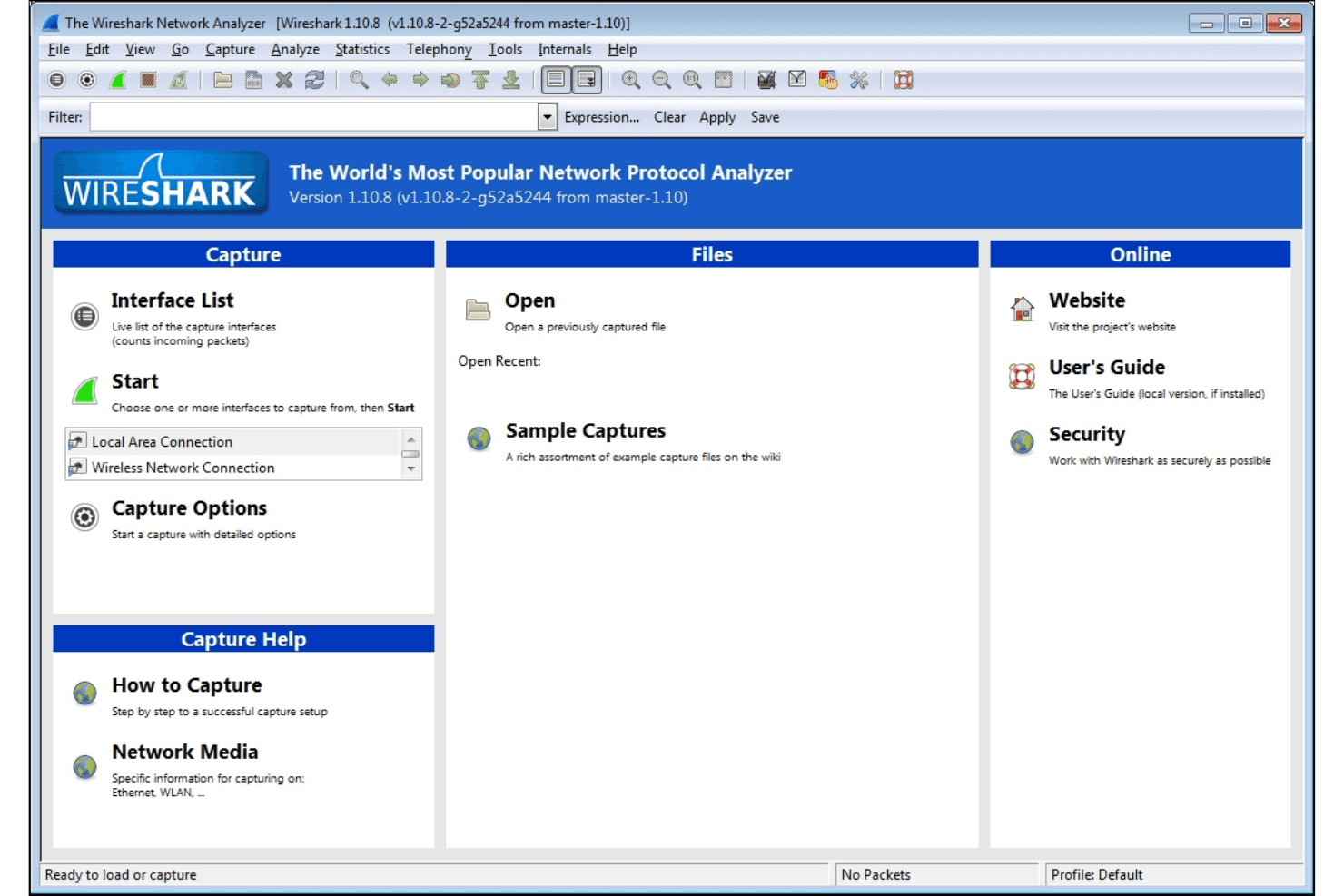 Wireshark screenshot