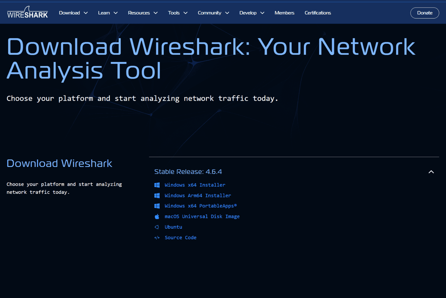 Wireshark screenshot