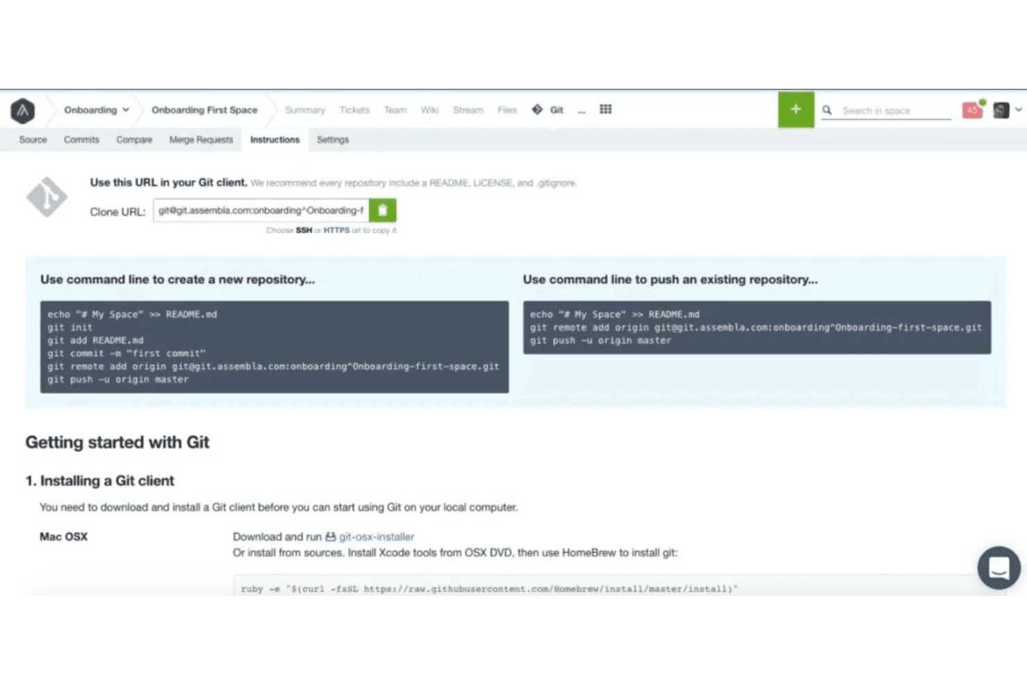Assembla screenshot