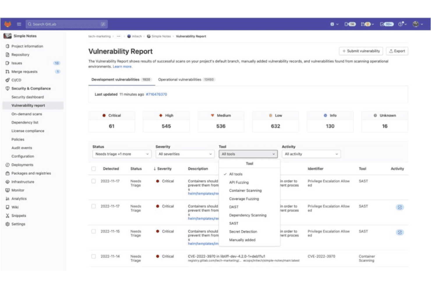 GitLab screenshot