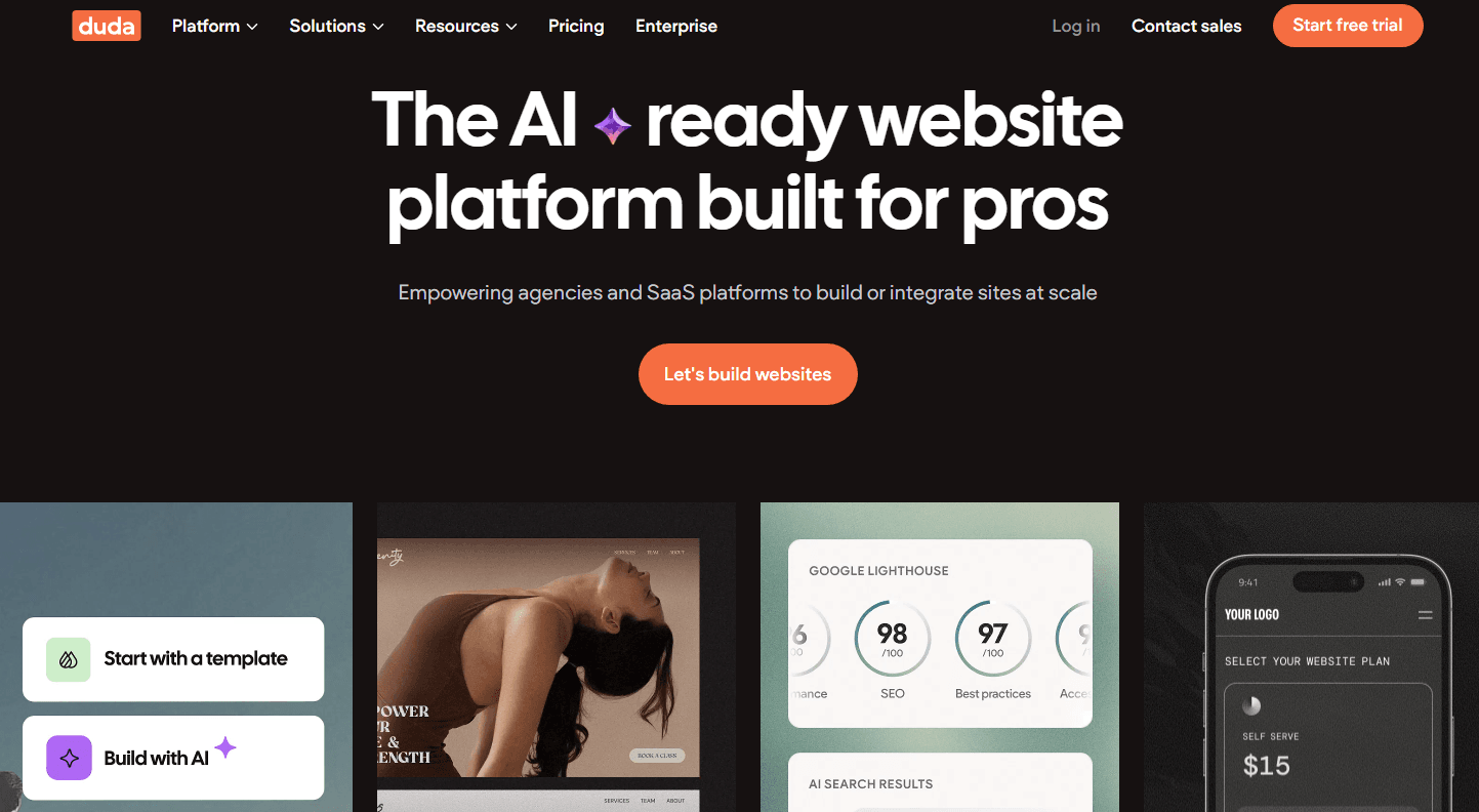 AI-driven website builder with automated design, content, and optimization tools.
