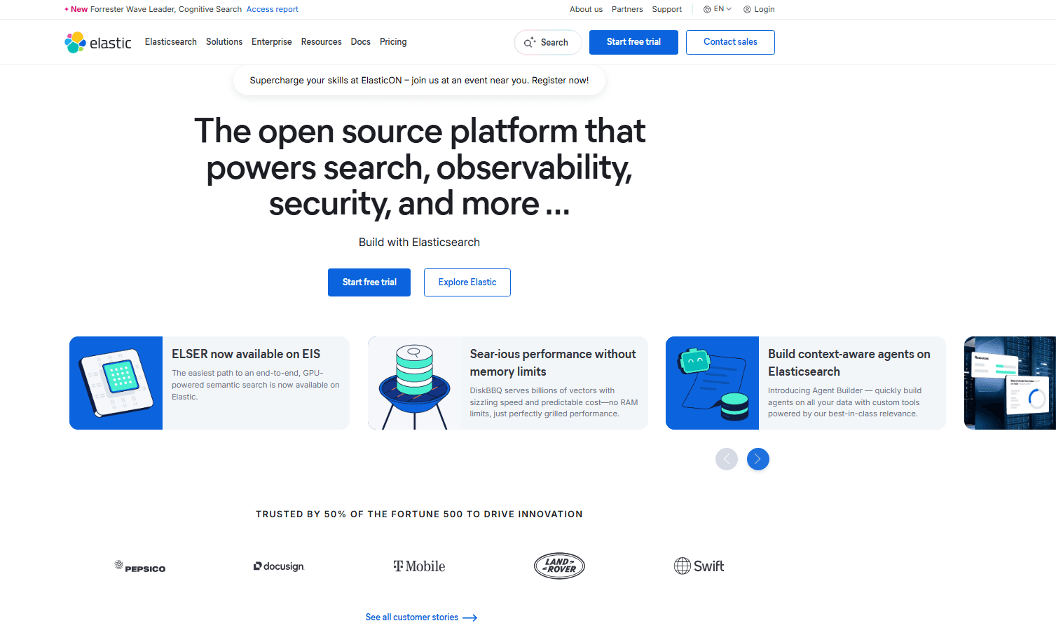 Elasticsearch centralizes, searches, and analyzes operational data for DataOps.