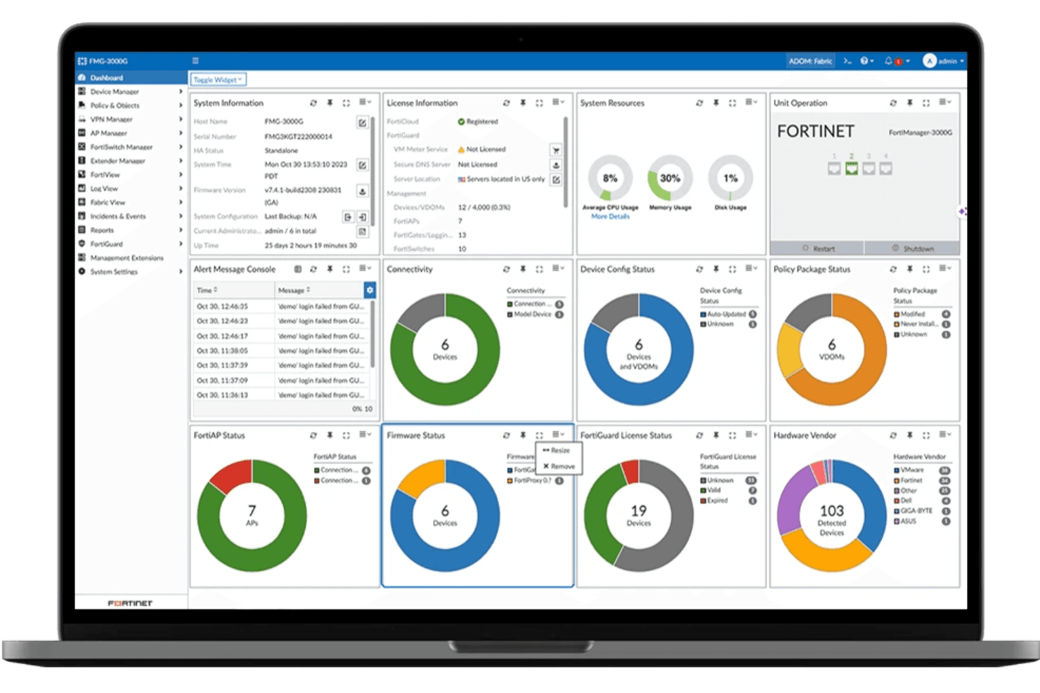 Fortinet provides firewall, threat prevention, and network protection.