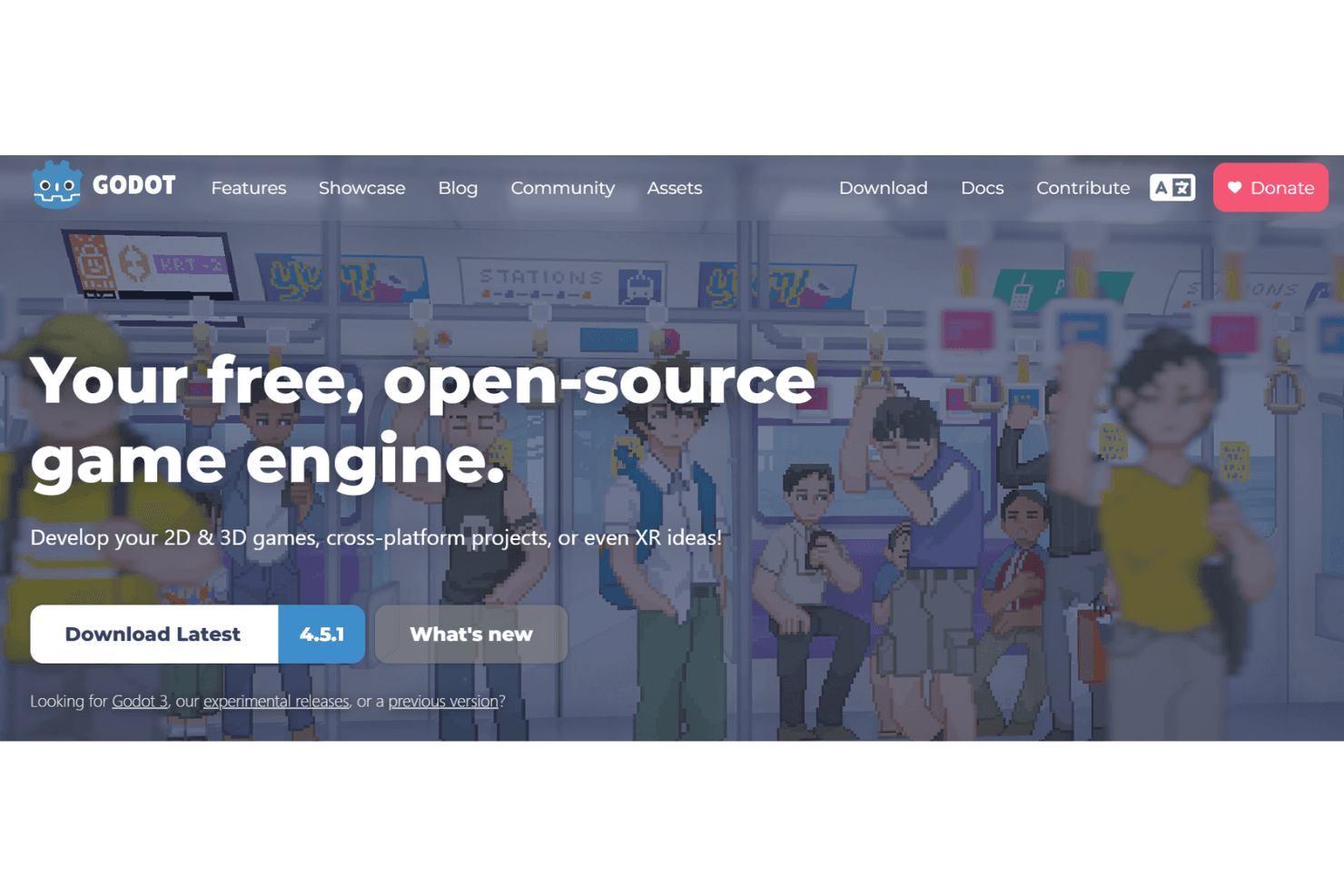 Godot Engine is a free, open-source tool for building customizable 2D and 3D games.