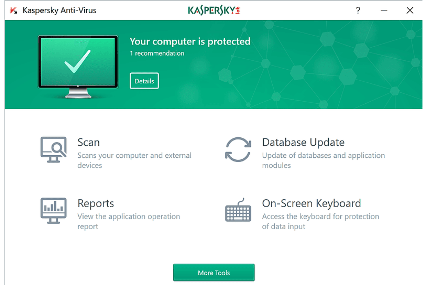 Kaspersky is an internet security software that protects against cyber threats.