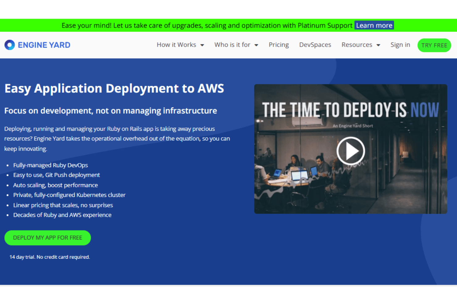 Engine Yard is a PaaS that simplifies cloud app deployment and management.