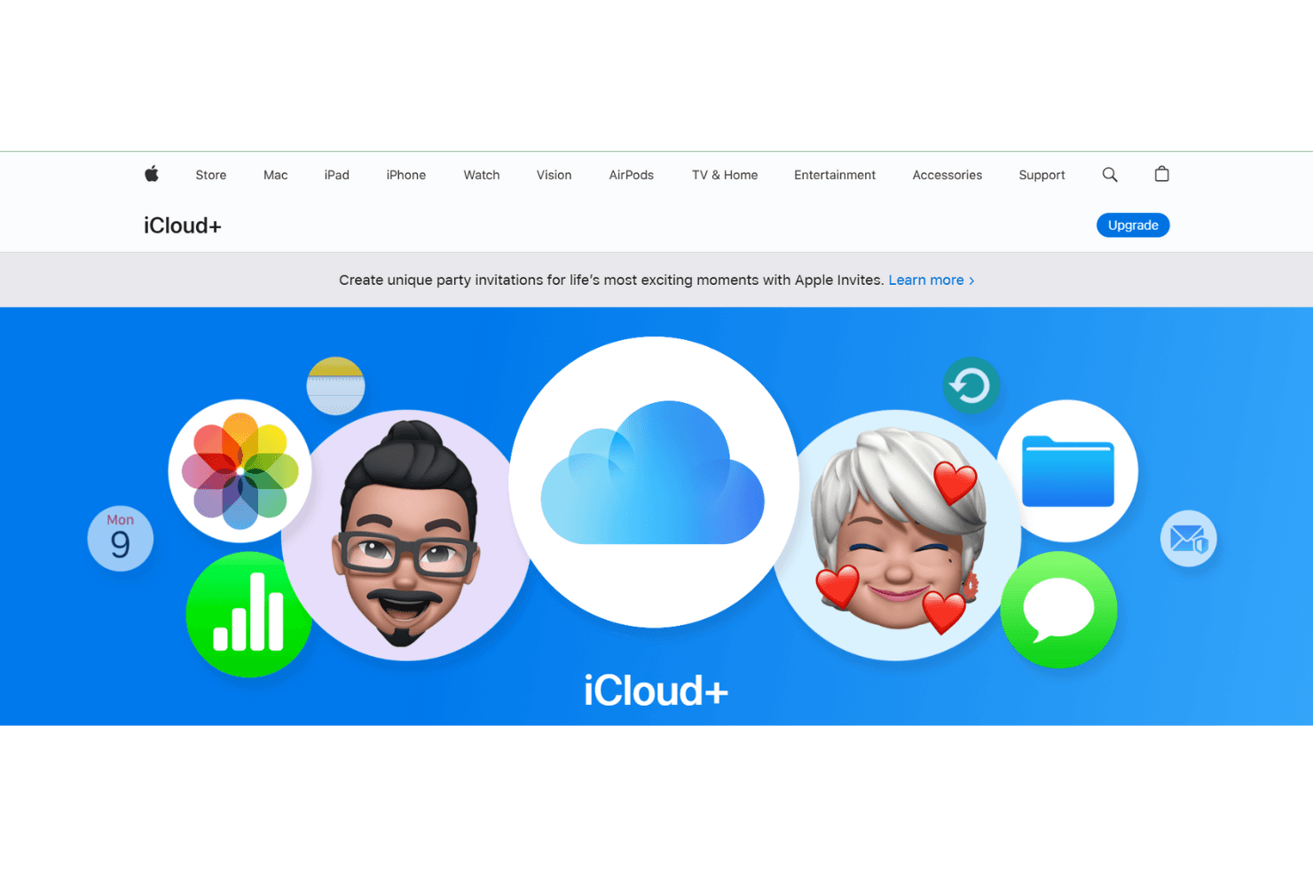 iCloud syncs and stores data seamlessly across Apple devices.
