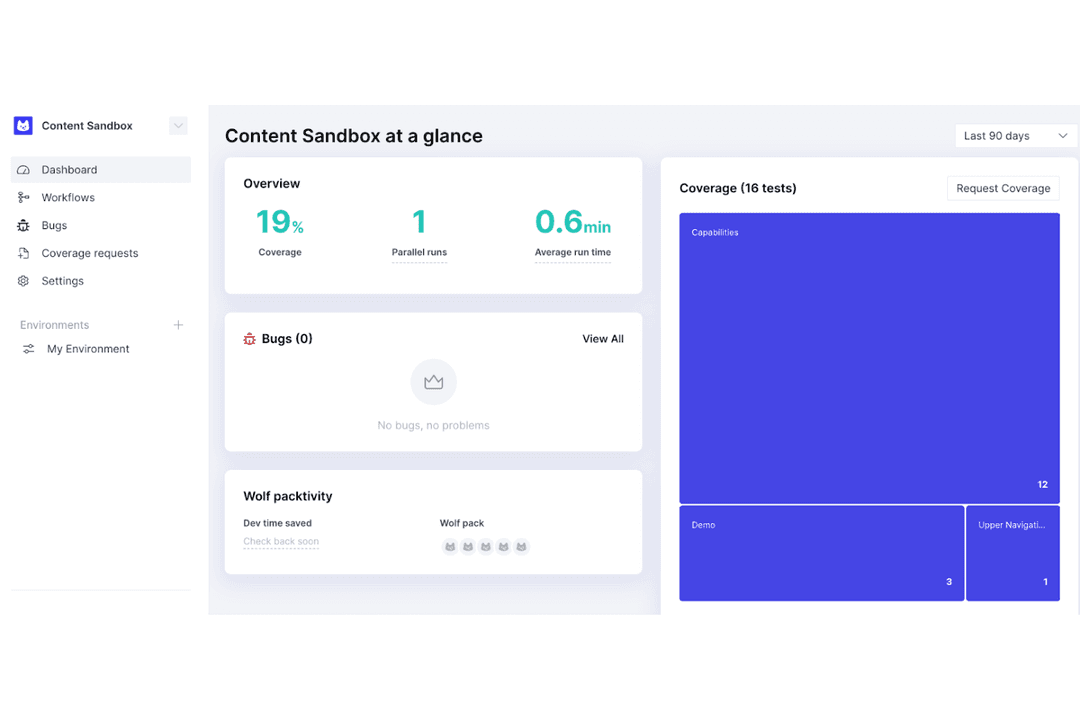 QA Wolf automates end-to-end tests with code, CI, and QA support.
