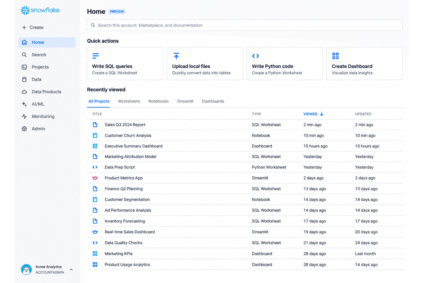 Snowflake delivers scalable multi-cloud data warehousing without infrastructure management.