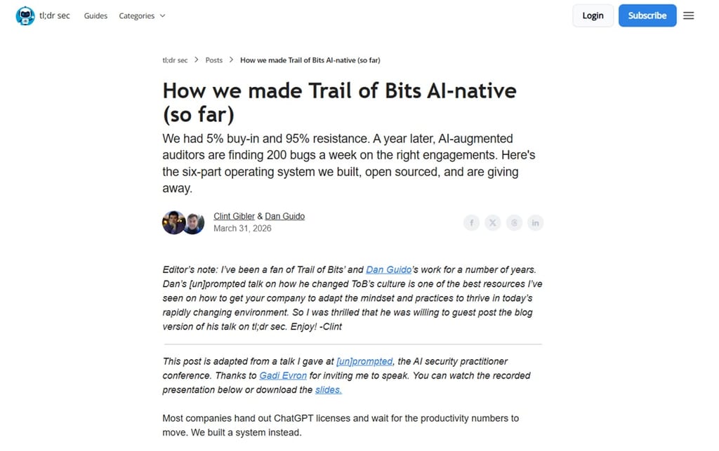 The sample newsletter of the tl;dr sec