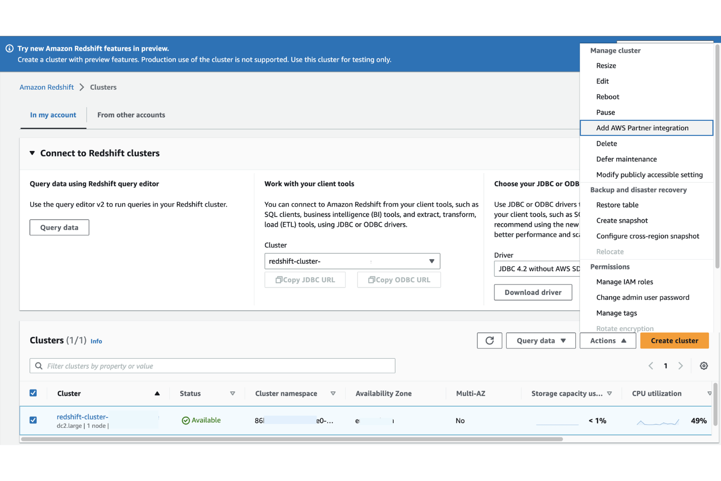 screenshot - Avis sur Amazon Redshift 2026 : Avantages, Inconvénients, Fonctionnalités et Tarifs