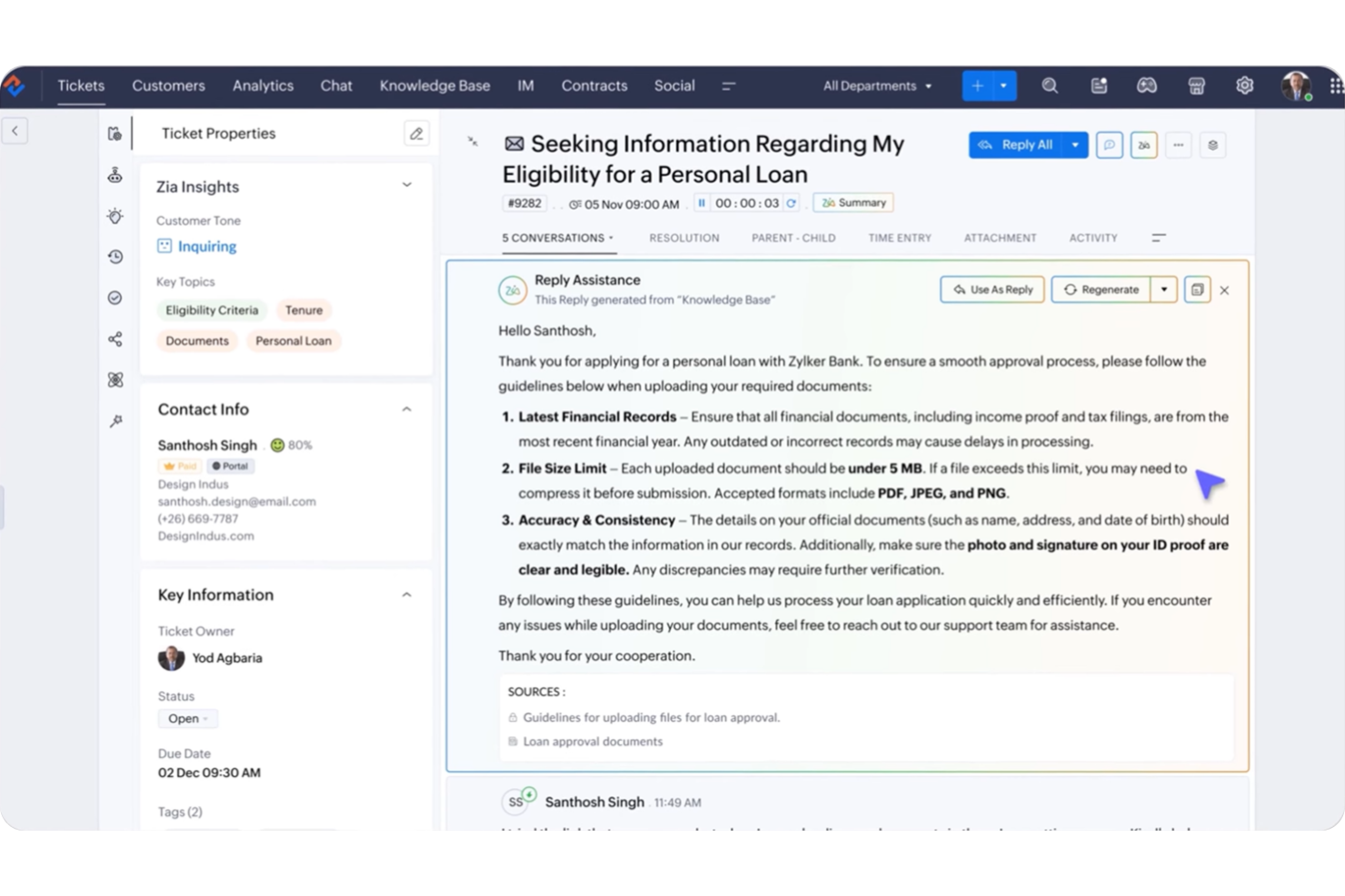 screenshot - Zoho Desk Review 2026: Pros, Cons, Features, and Pricing