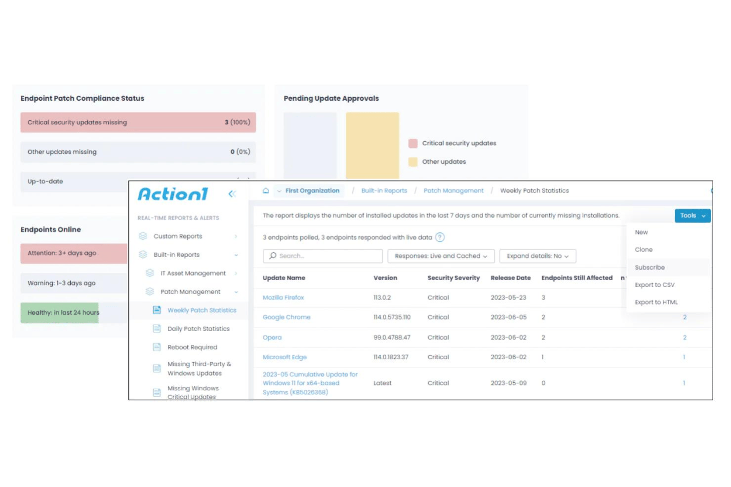 screenshot - Action1 Review: Pros, Cons, Features and Pricing Explained