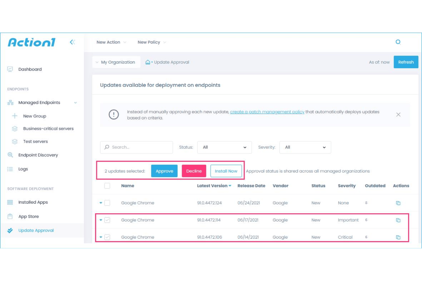 screenshot - Action1 Review: Pros, Cons, Features and Pricing Explained