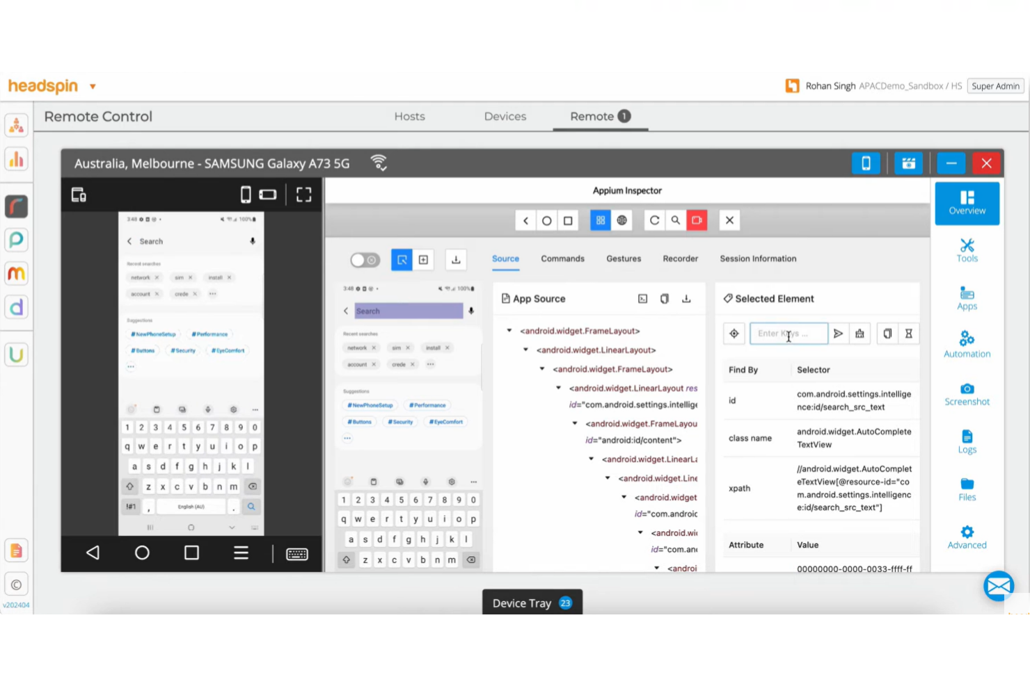 screenshot - HeadSpin Testbericht 2026: Vorteile, Nachteile, Funktionen und Preisgestaltung erklärt