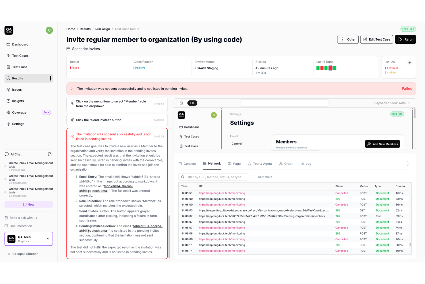 screenshot - QA.tech Review 2026: Pros, Cons, Features and Pricing Overview
