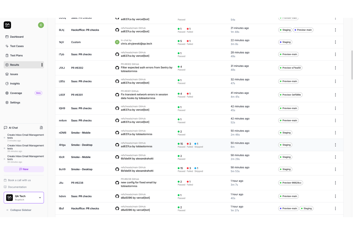 screenshot - QA.tech Review 2026: Pros, Cons, Features and Pricing Overview