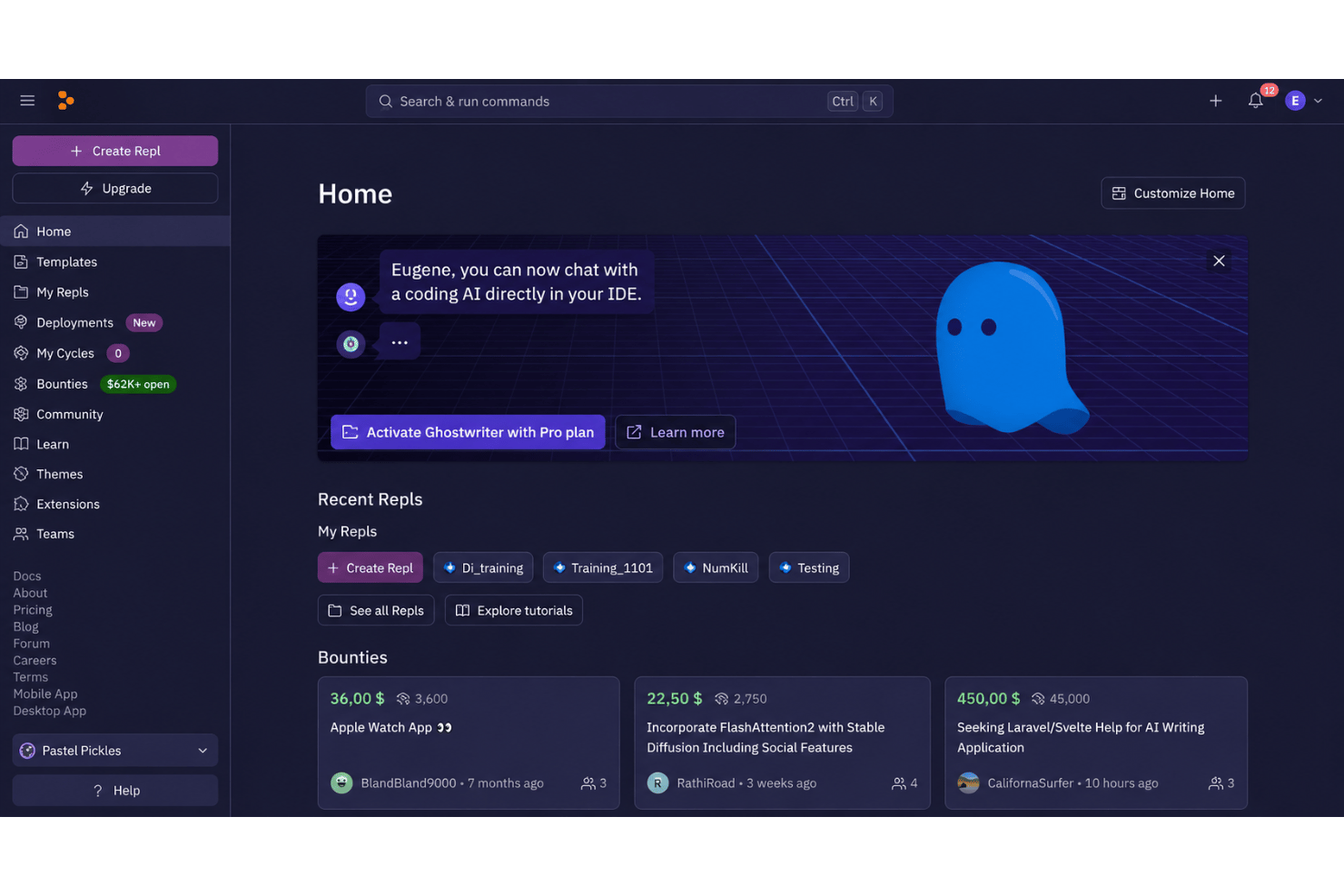 Replit helps teams build, test, and deploy AI applications from a collaborative browser-based workspace.
