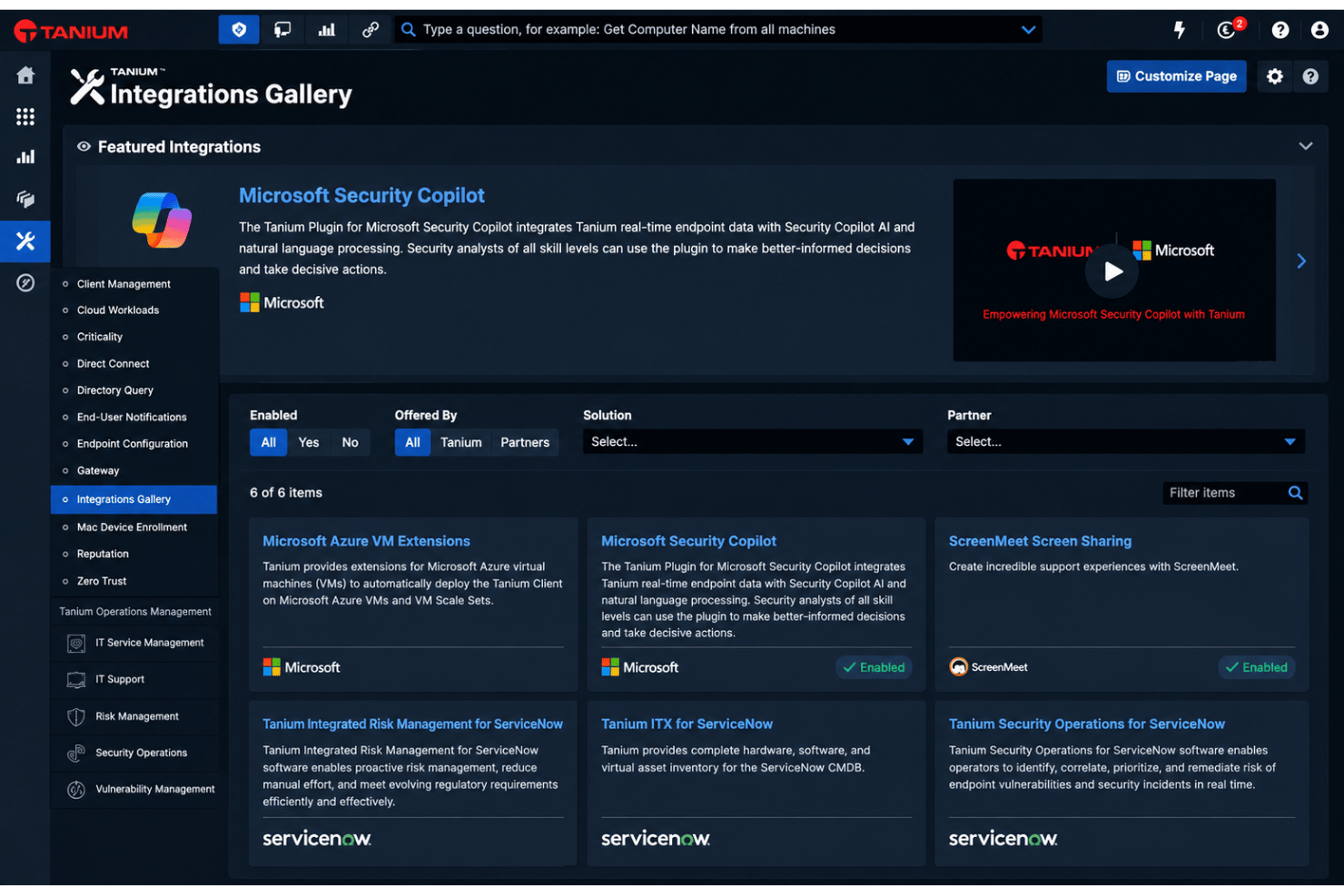 screenshot - Avis sur Tanium : Avantages, Inconvénients, Fonctionnalités et Analyse des Prix