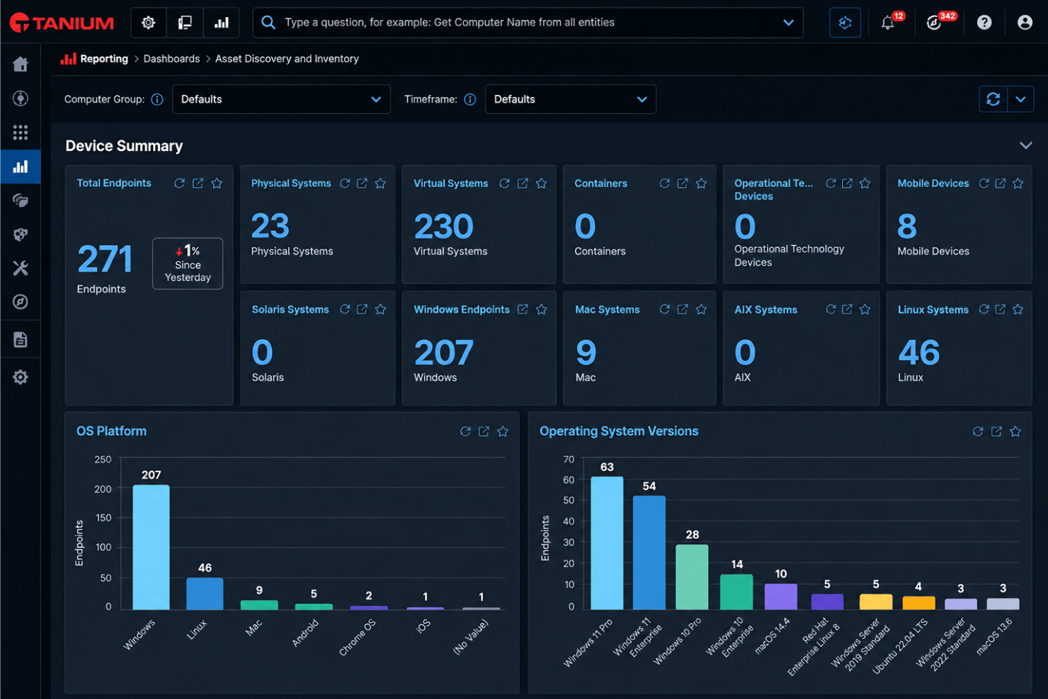 screenshot - Avis sur Tanium : Avantages, Inconvénients, Fonctionnalités et Analyse des Prix
