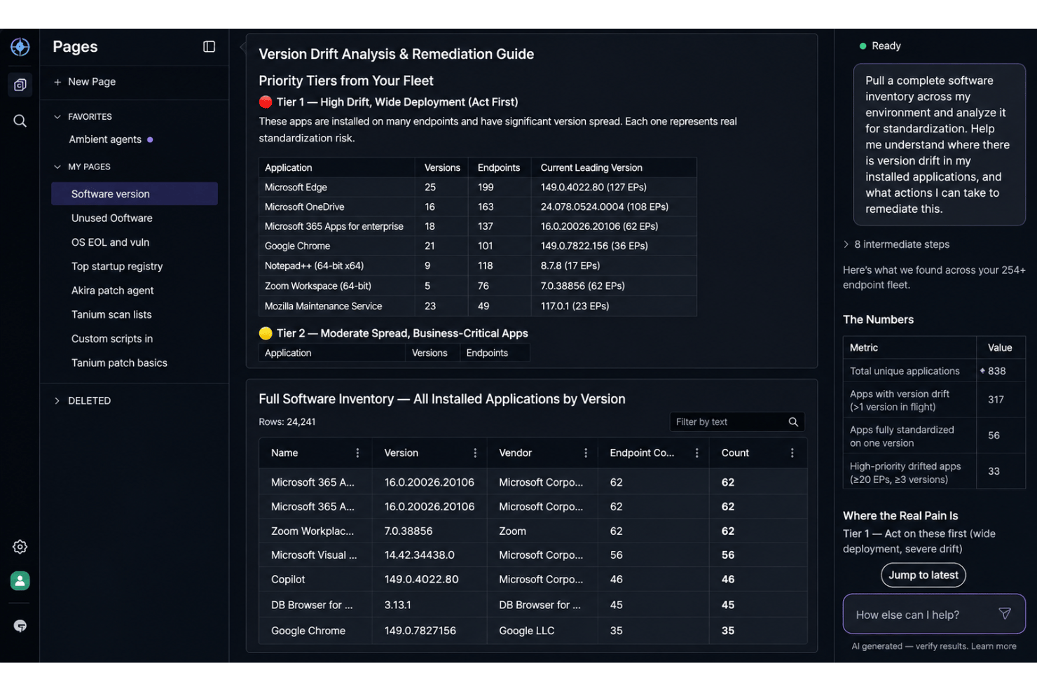 screenshot - Avis sur Tanium : Avantages, Inconvénients, Fonctionnalités et Analyse des Prix