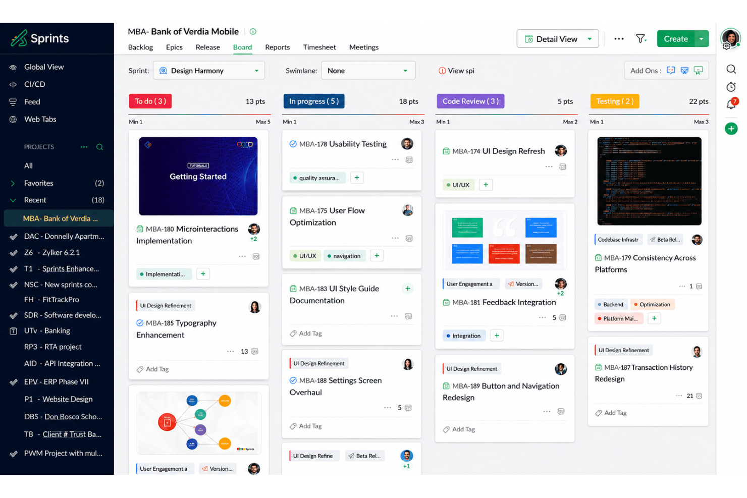 screenshot - Zoho Sprints Test: Vorteile, Nachteile, Funktionen und Preisgestaltung erklärt