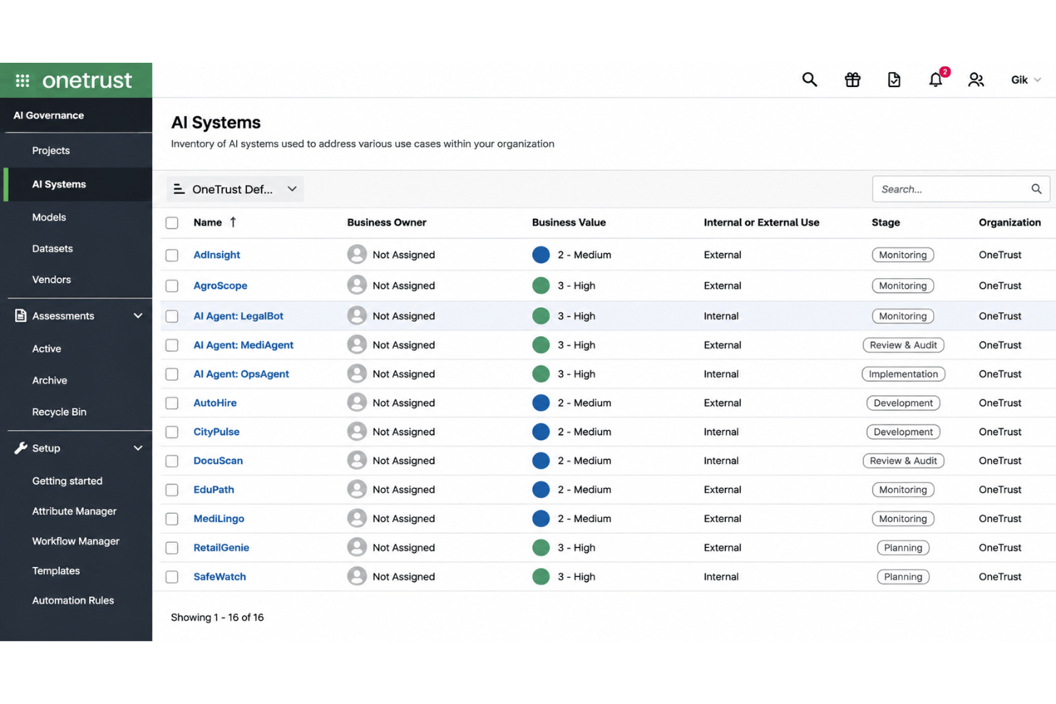 screenshot - OneTrust Bewertung: Vorteile, Nachteile, Funktionen und Preisgestaltung erklärt