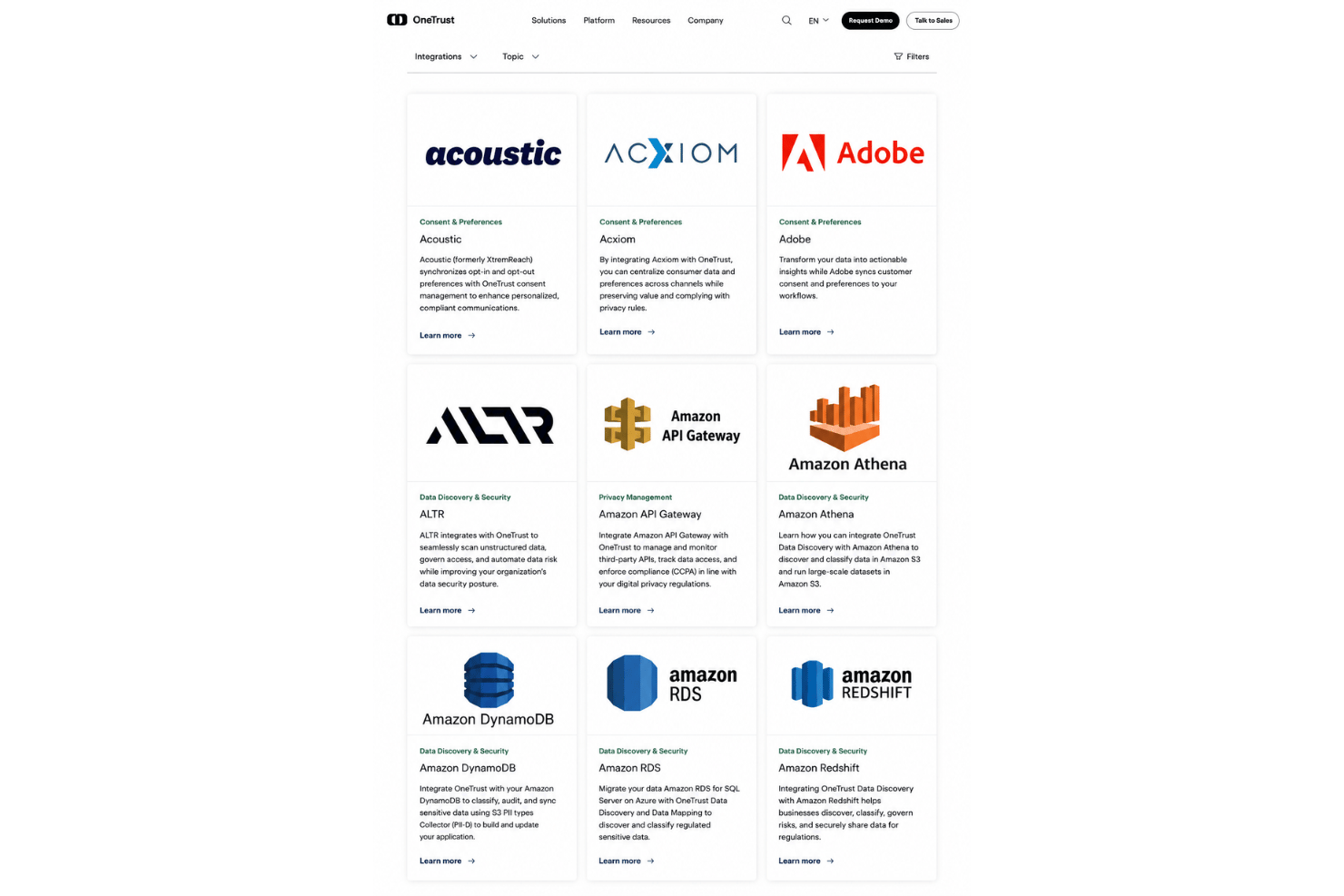 screenshot - OneTrust Bewertung: Vorteile, Nachteile, Funktionen und Preisgestaltung erklärt