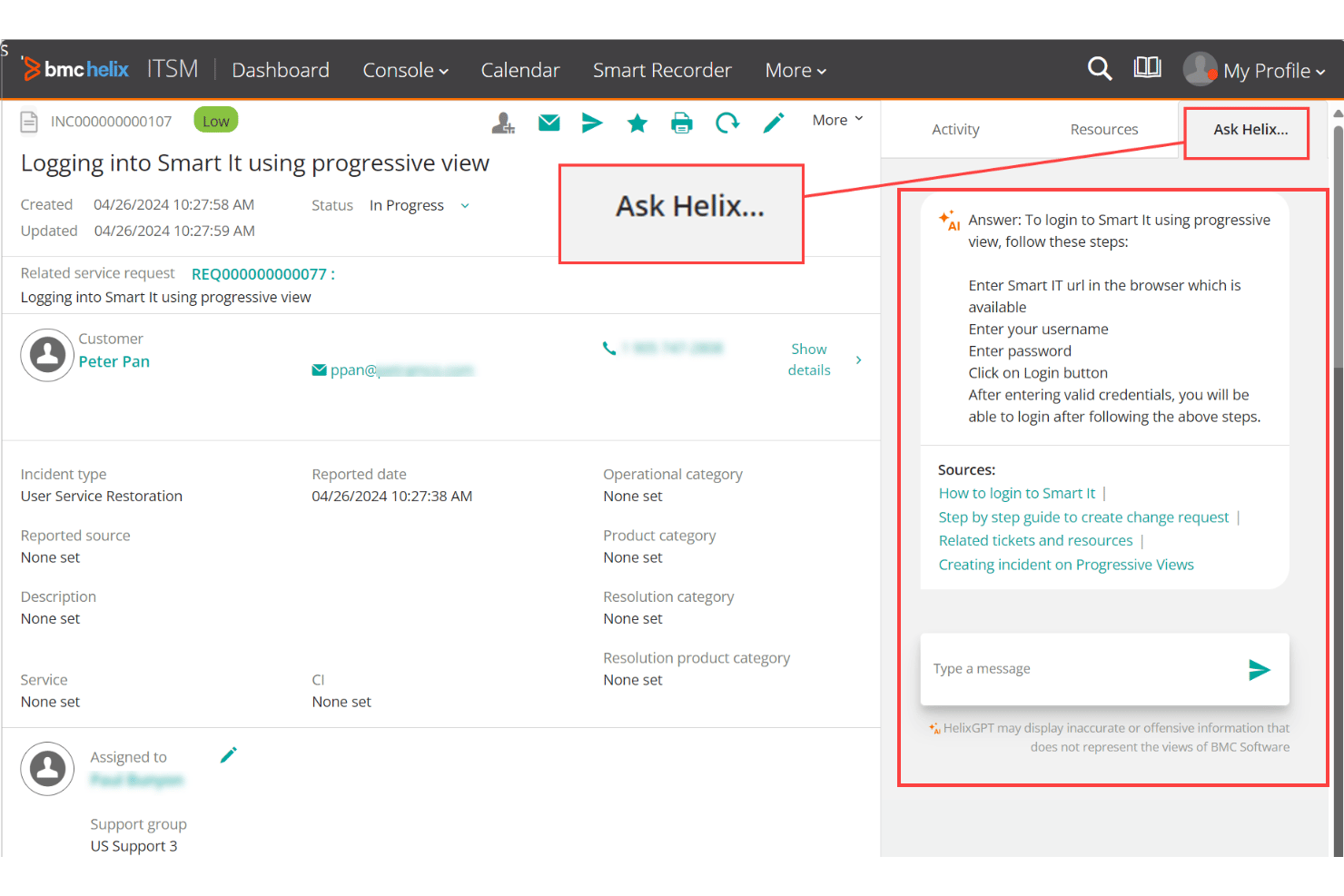 screenshot - Avis sur BMC Helix ITSM 2026 : Fonctionnalités, Avantages, Inconvénients et Tarification