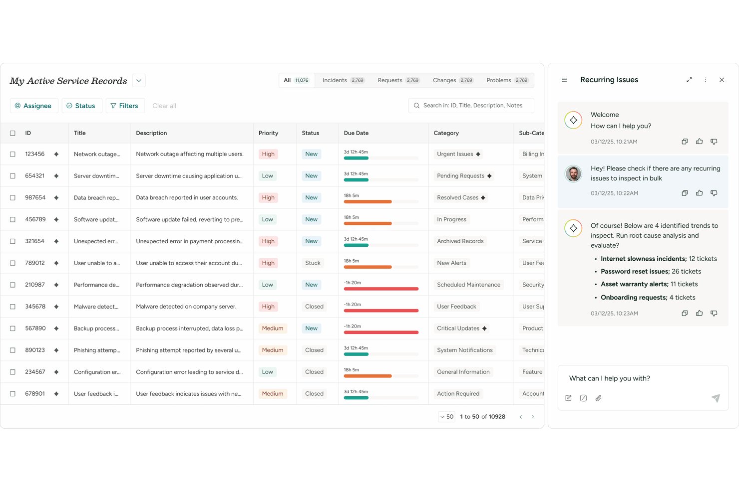 SysAid's deep AI capabilities include recommendations to identify recurring issues and accelerate incident resolution.
