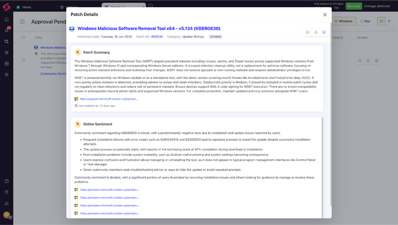 AI-Powered Patch Summaries with Real-Time Community Sentiment
