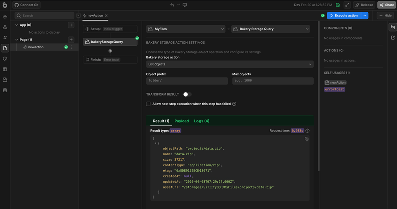 UI Bakery introduces UI Bakery Storage