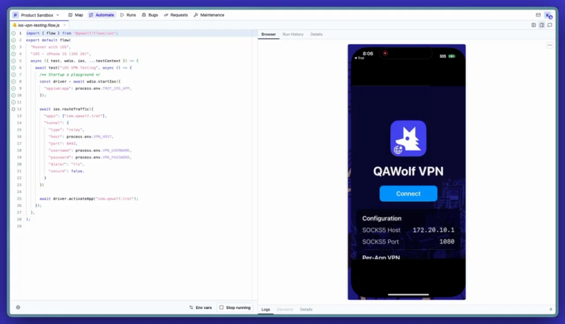 QA Wolf Enhances iOS Testing With VPN Support