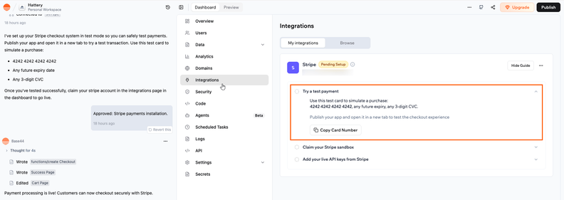 Base44 Simplifies Telegram and Stripe Connections