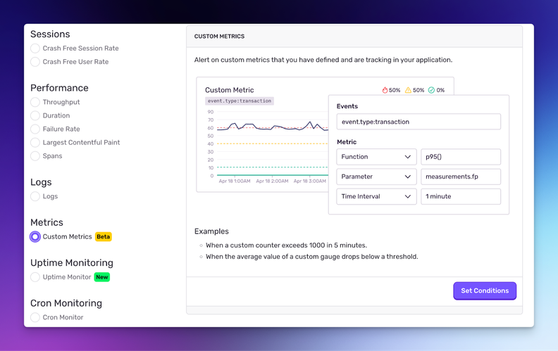 Sentry Enhances Alerting Across Uptime and Metrics
