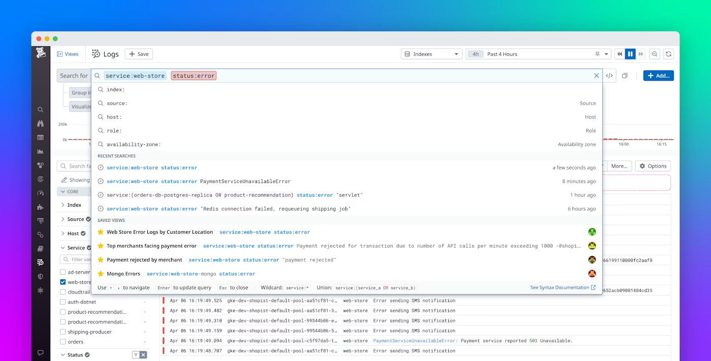 screenshot - Datadog Log Management im Test: Vorteile, Nachteile, Funktionen und Preise