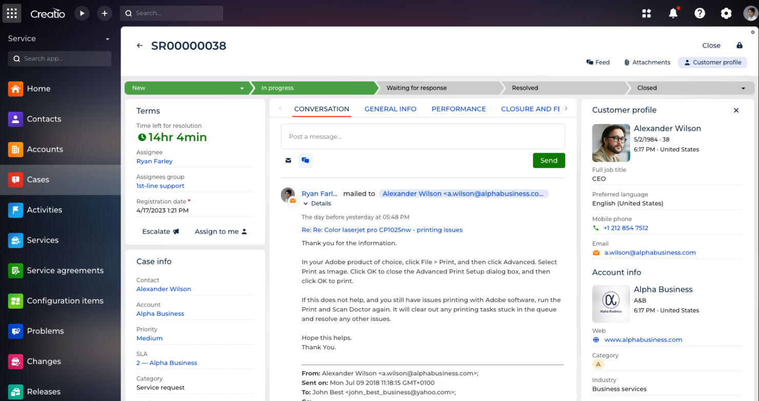 screenshot - Creatio Studio Review: Pros, Cons, Features, and Pricing