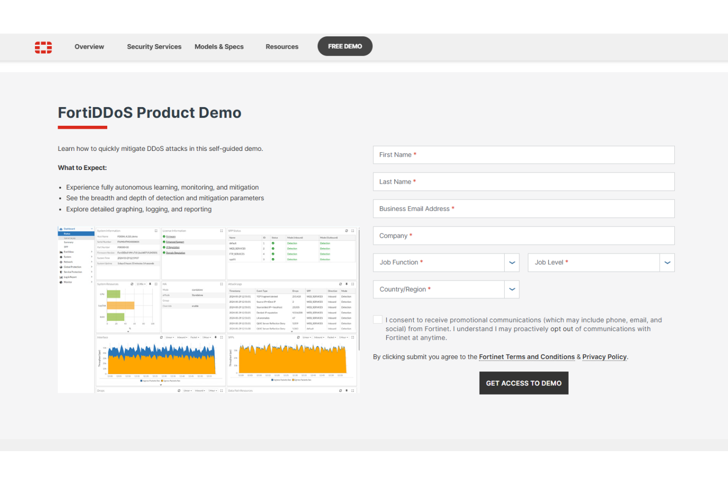 screenshot - FortiDDoS Review: Pros, Cons, Features and Pricing