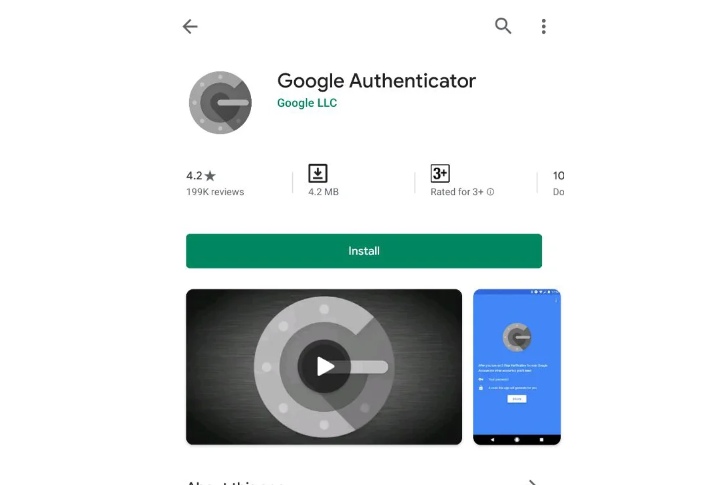 screenshot - Google Authenticator Review: Pros, Cons, Features, and Pricing