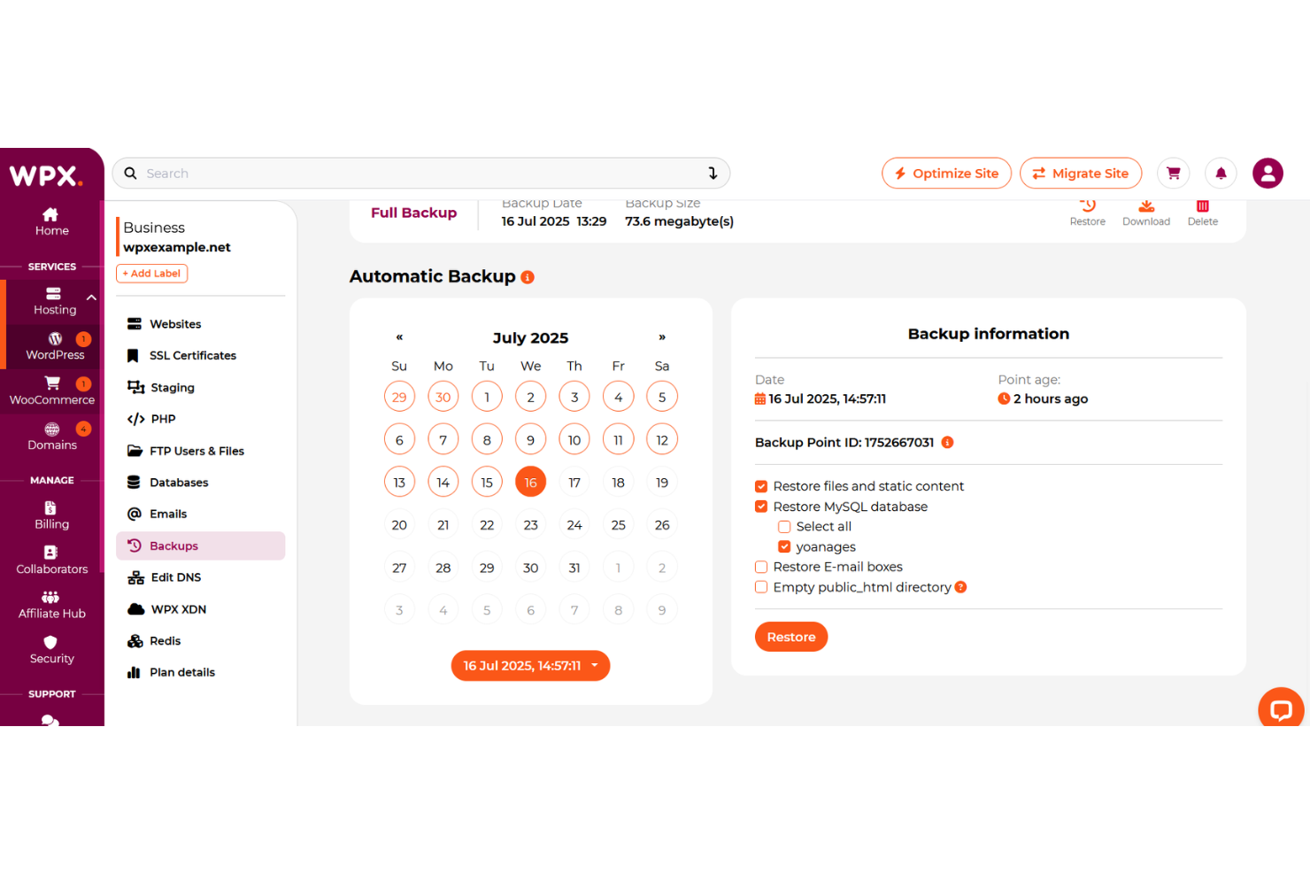 screenshot - WPX Hosting Review: Pros, Cons, Features, and Pricing