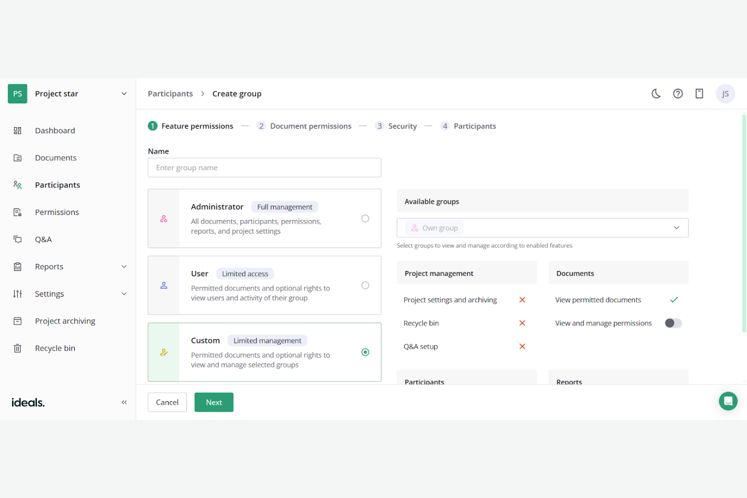 screenshot - iDeals Virtual Data Room Review: Pros, Cons, Features, and Pricing